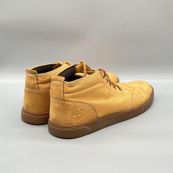 Timberland Boots Mens 12 Brown Nubuck Canvas Groveton Chukka Sneakers Shoes main image 8
